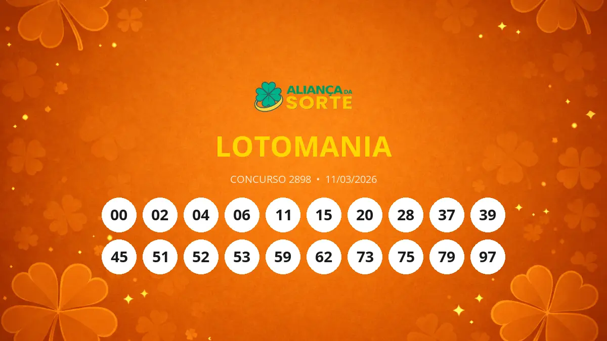 Lotomania 2898 acumula e próximo prêmio chega a R$ 3,3 milhões