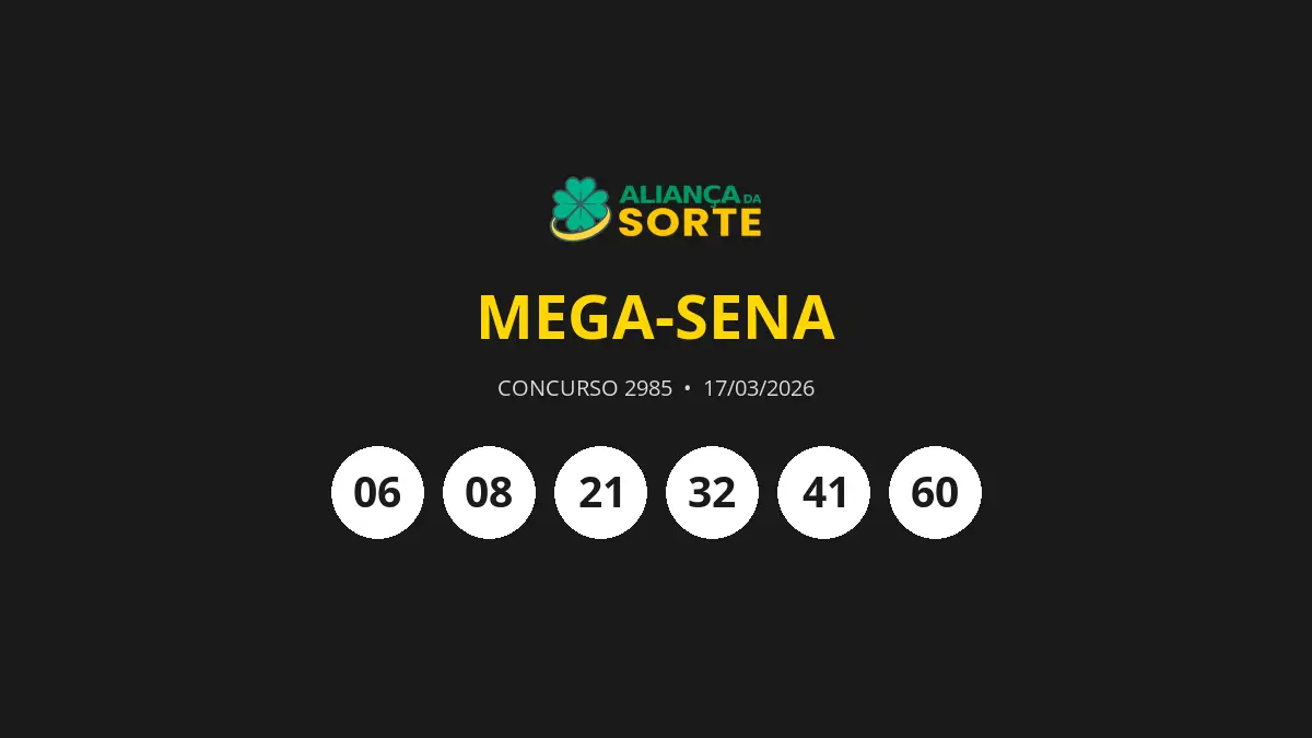 Três apostadores têm sorte e dividem prêmio da Mega-Sena 2985 em São Paulo
