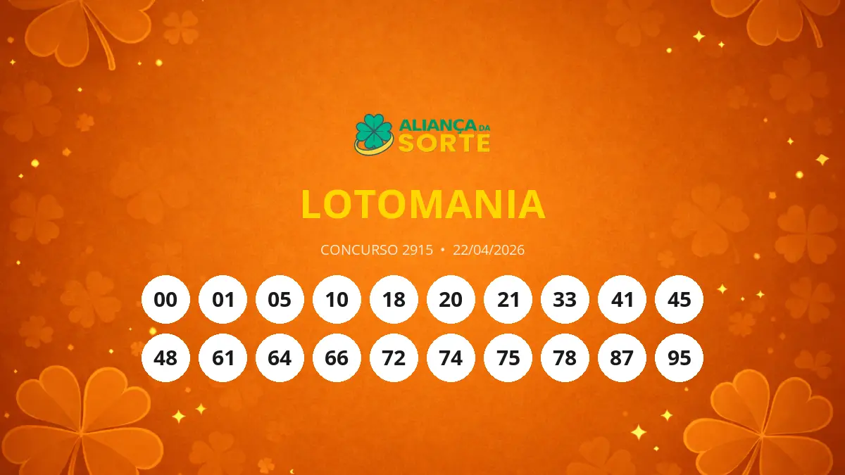 Lotomania 2915: Prêmio Acumulado de R$ 1 Milhão para o Próximo Sorteio!