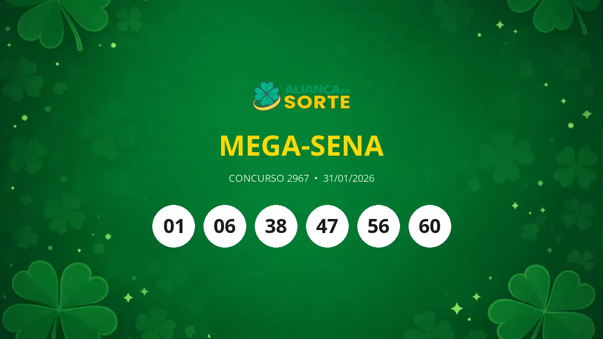 Mega-Sena 2967 acumula e prêmio estimado atinge R$ 130 milhões