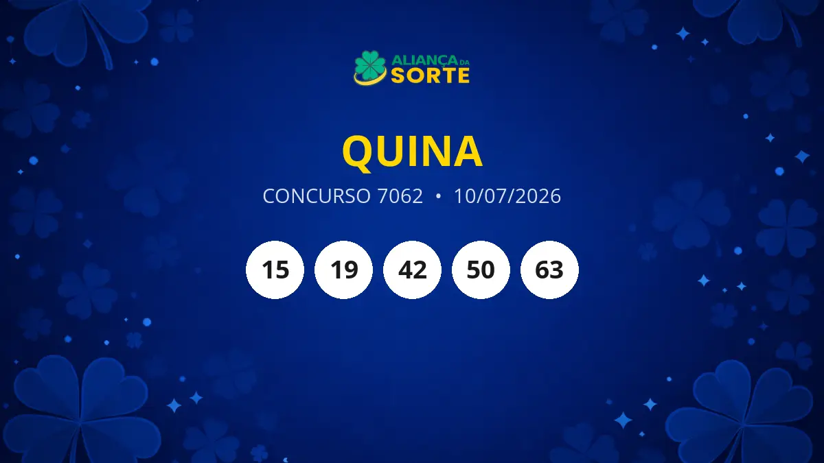 Resultados da Quina: Concurso 7062