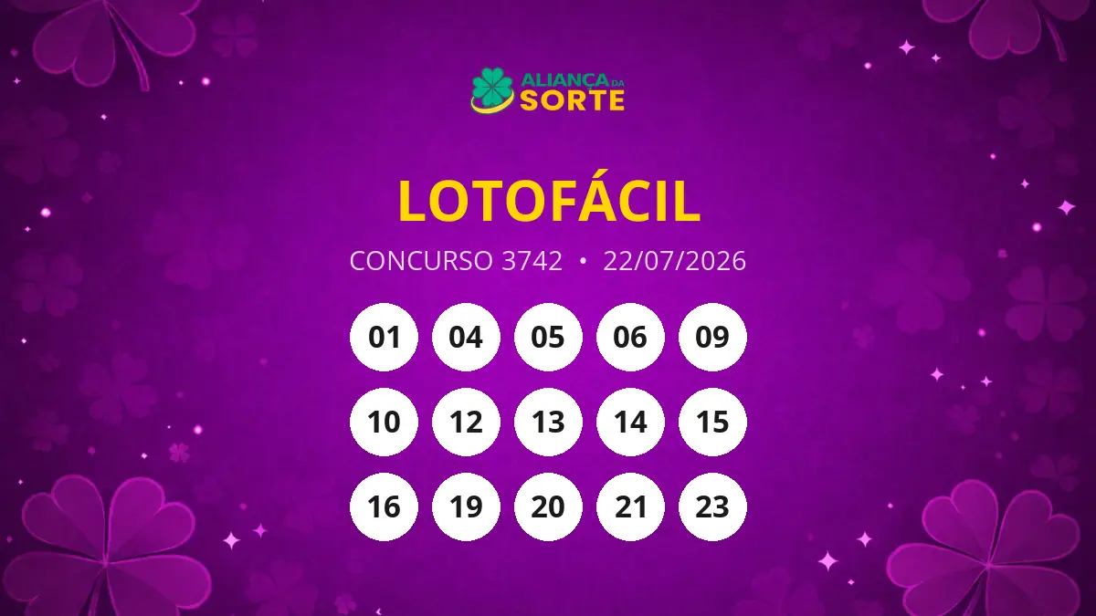 Resultado da Lotofácil Concurso 3742: Prêmios e Dezenas Sorteadas