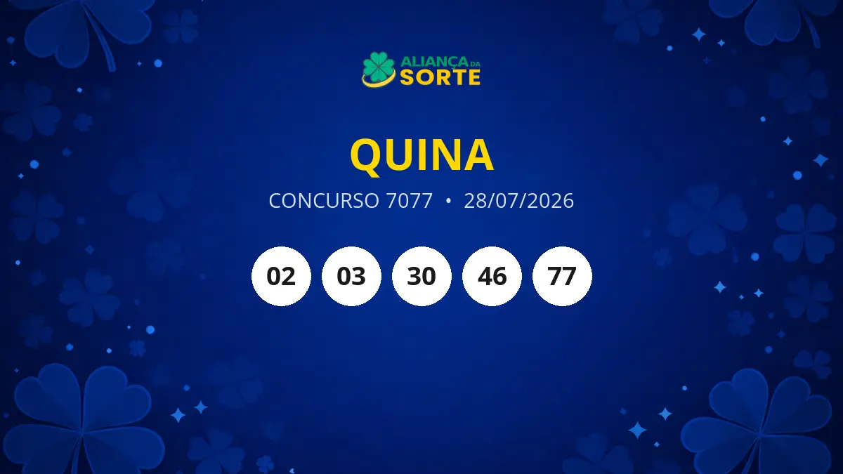 Resultado do Concurso 7077 da Quina: Acumulação e Próximo Prêmio de R$ 26 Milhões