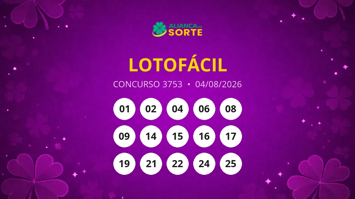 Resultados do Concurso 3753 da Lotofácil