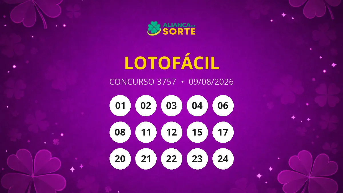 Resultado do Concurso 3757 da Lotofácil: Jogo Acumulado