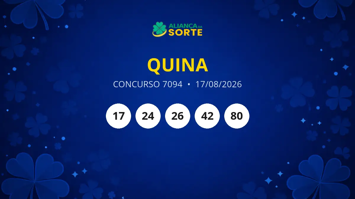 Resultado da Quina: Concurso 7094 Acumula e Próximo Prêmio Chega a R$ 12,5 Milhões