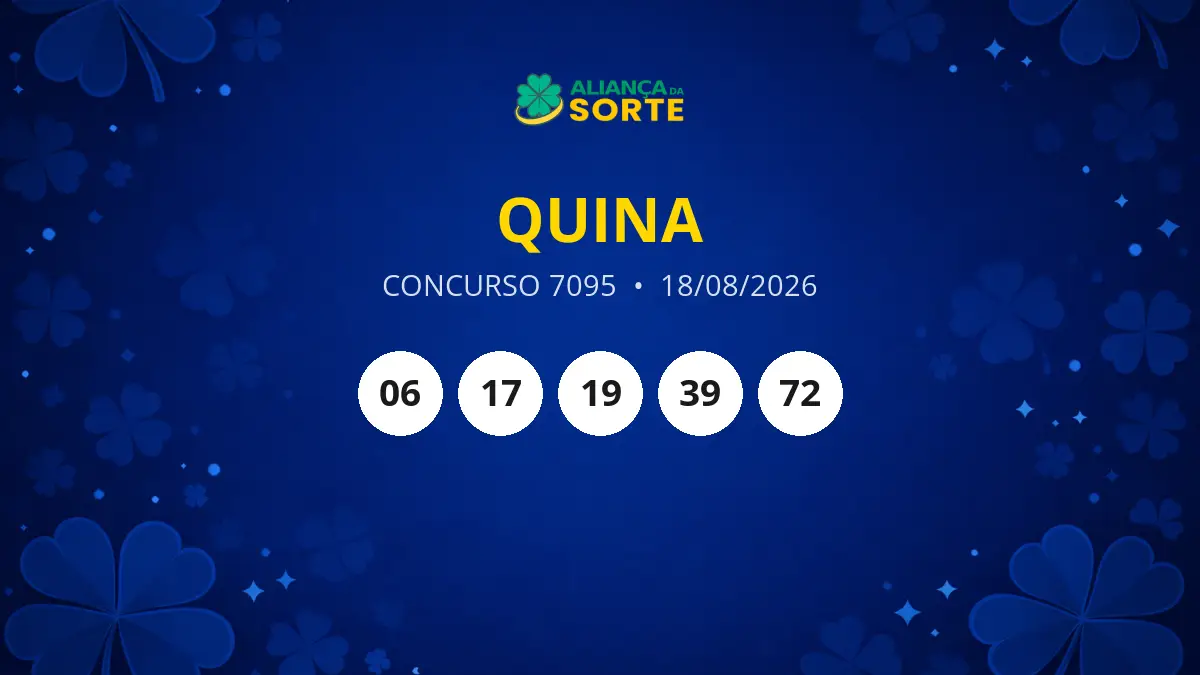 Resultados da Quina - Concurso 7095