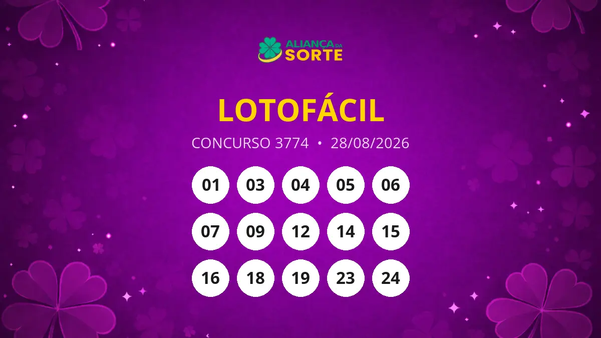 Resultado do Concurso 3774 da Lotofácil: Ninguém Acertou 15 Dezenas