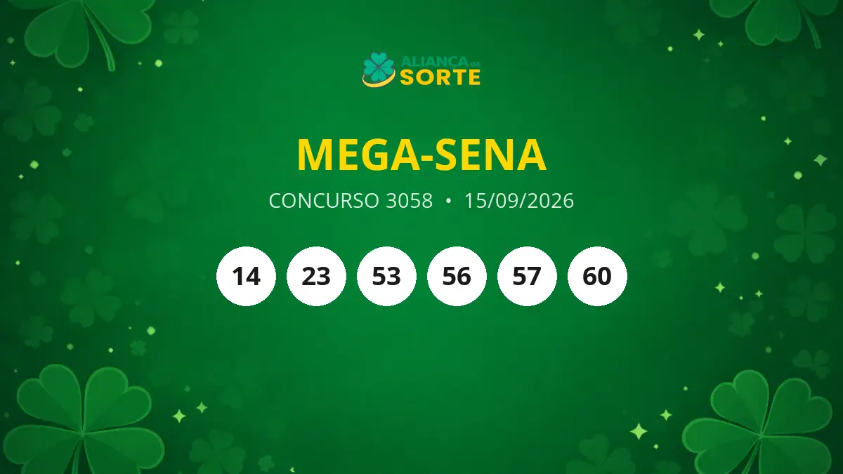 Resultado do Concurso 3058 da Mega-Sena