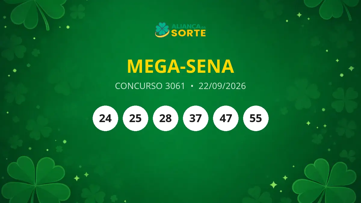 Mega-Sena Concurso 3061: Confira os resultados da sorte!