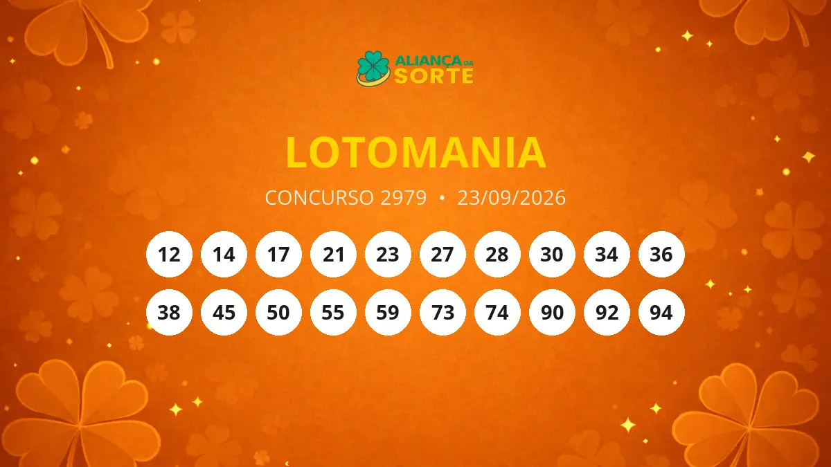 Resultados do Concurso 2979 da Lotomania - 23/09/2026