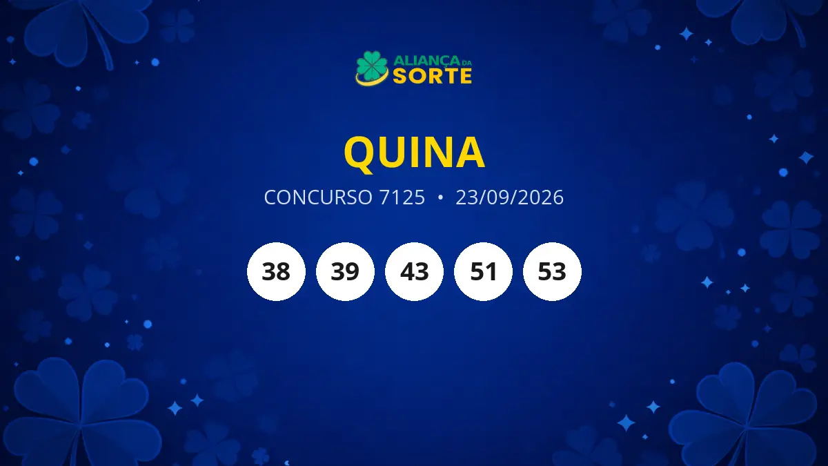Resultado da Quina 7125 - 23/09/2026